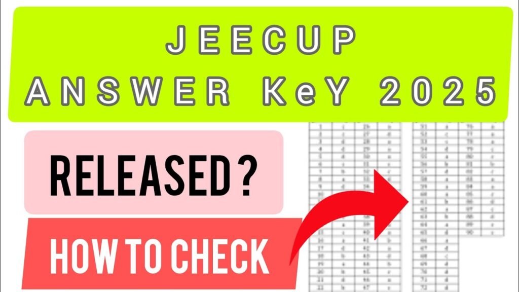 JEECUP Answer Key 2025 Released